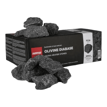 Sauna stones OLIVINE DIABASE rough 5-10cm, 20kg