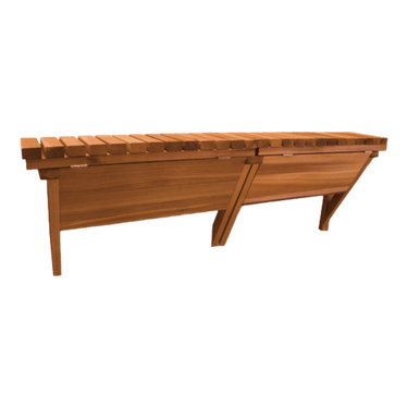 Cedar bar table with storage